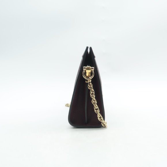 Gucci Burgundy Shoulder Bag with Gold Chain - Picture 2 of 12